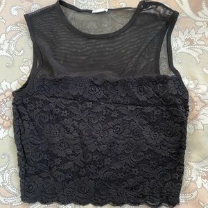 Garage lace/mesh crop